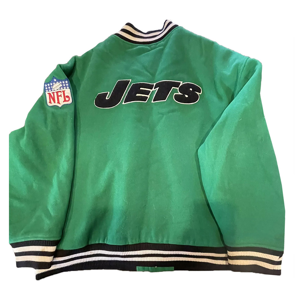 New York Jets Green Throwbacks Varsity Jacket - Image 2