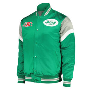 NY Jets Green Heavyweight Satin Jacket