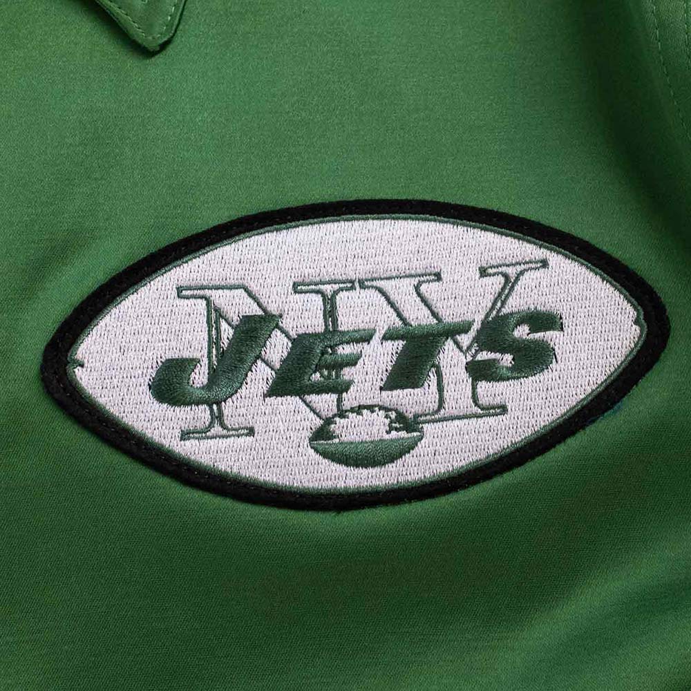 NY Jets Green Satin Windbreaker - Image 4