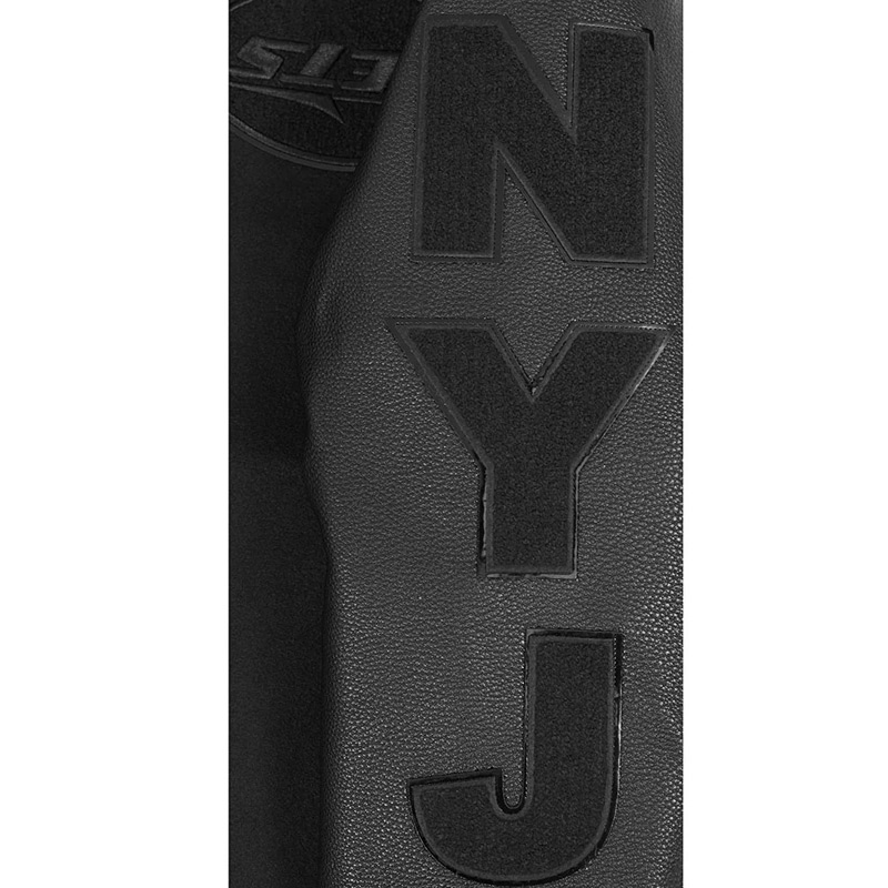 NY Jets Triple Black Varsity Wool/Leather Jacket - Image 5