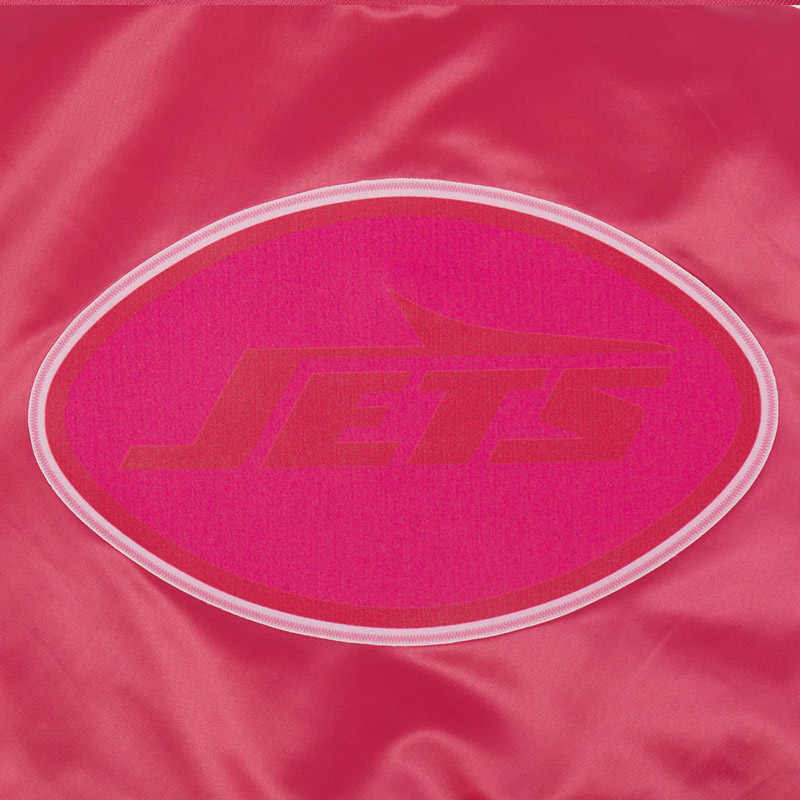 NY Jets Triple Pink Satin Jacket - Image 5