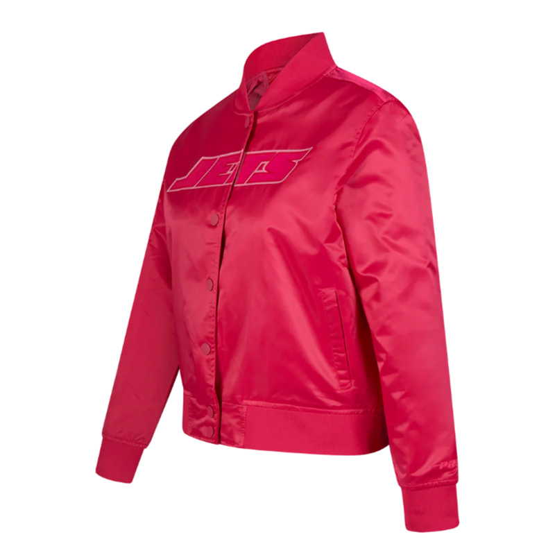 NY Jets Triple Pink Satin Jacket - Image 3