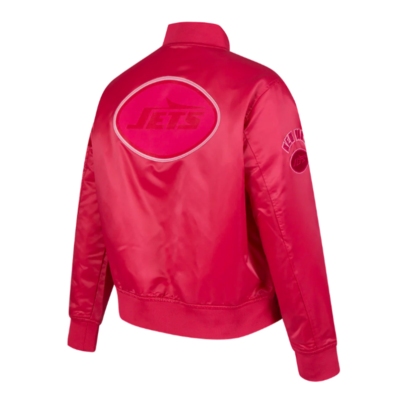 NY Jets Triple Pink Satin Jacket - Image 4