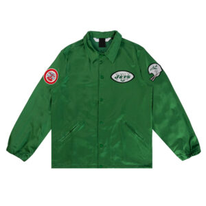NY Jets Green Satin Windbreaker