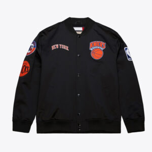 NY Knicks Black Out Satin Jacket