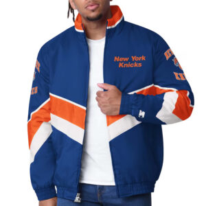 New York Knicks Captain Royal Varsity Satin Jacket