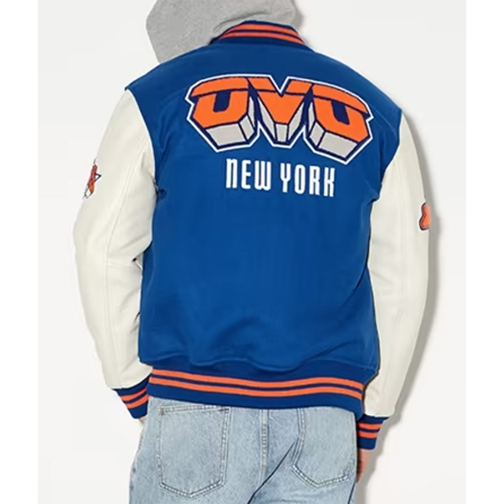 OVO New York Knicks Varsity Jacket - Image 5