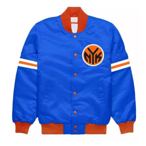 NY Knicks Striped Bomber Jacket