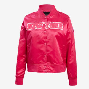 New York Knicks Triple Pink Satin Jacket