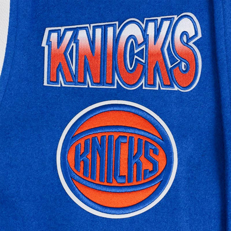 NY Knicks Turn It Up Classic Rib Varsity Jacket - Image 6