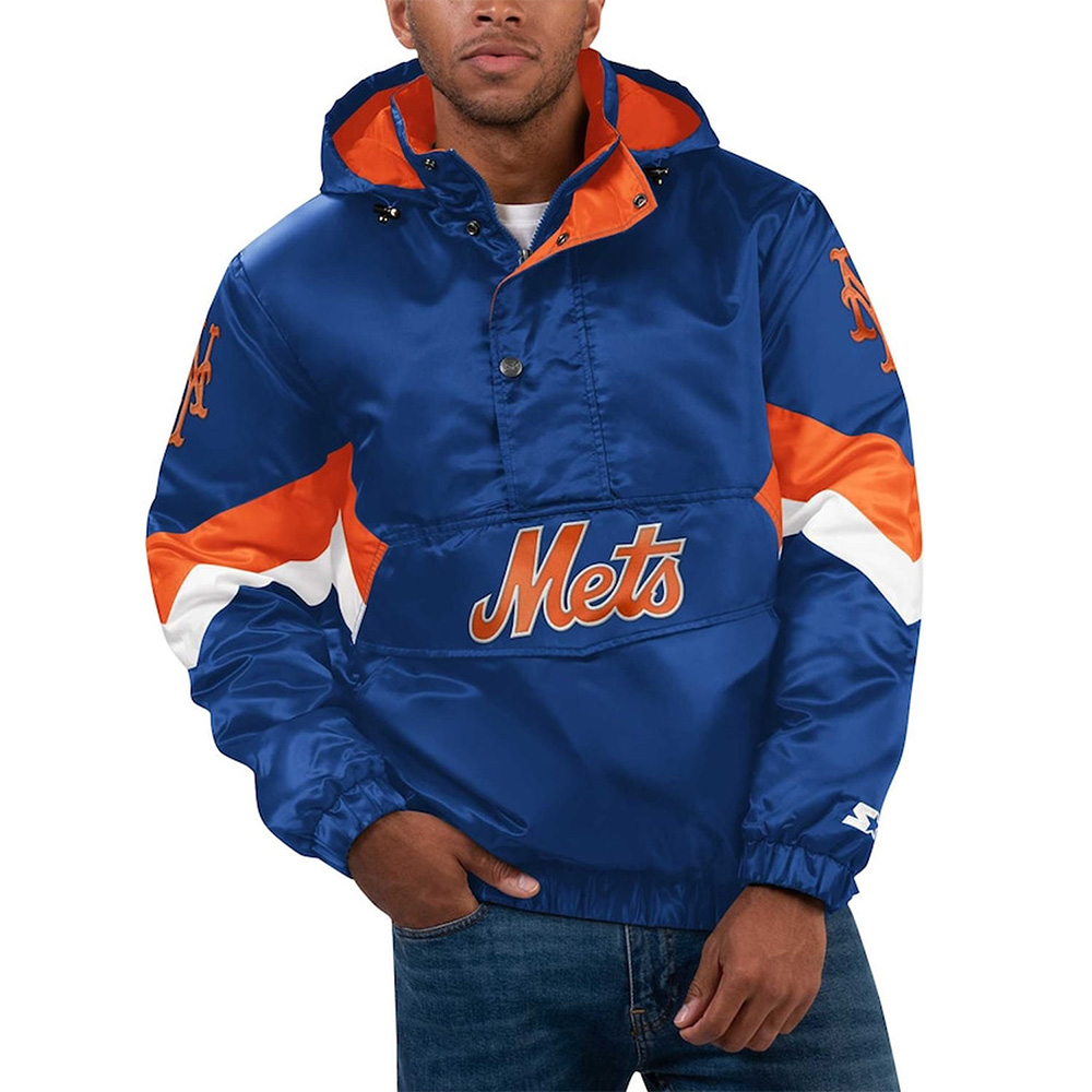 Force Play II New York Mets Hoodie Half-Zip Jacket