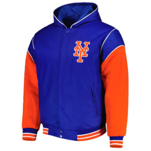 NY Mets Royal and Orange Hoodie Jacket