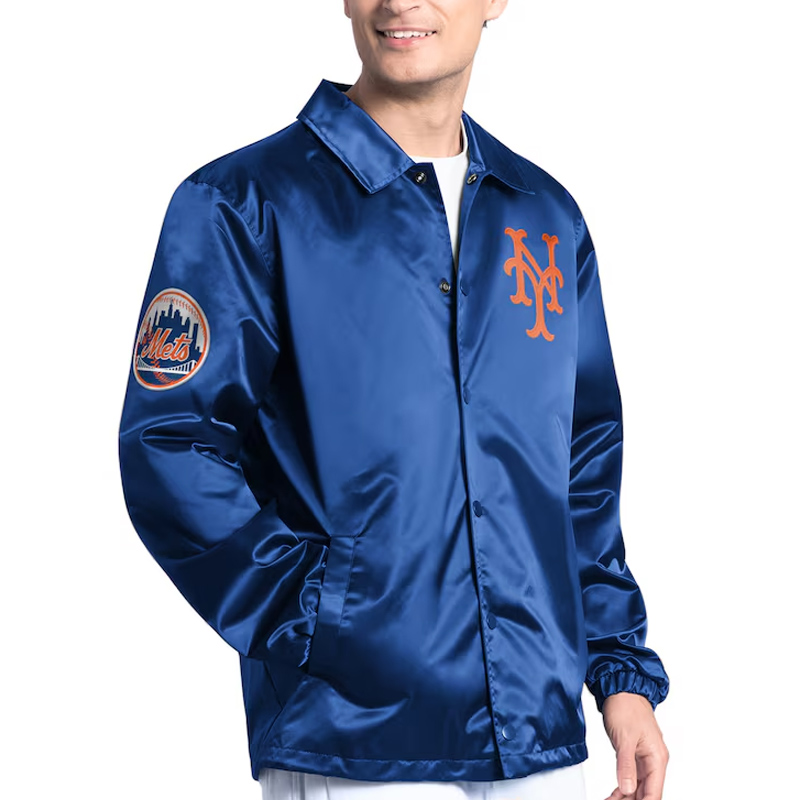 NY Mets Point Man Coaches Royal Jacket
