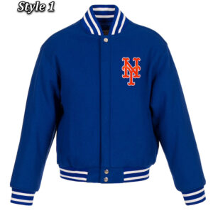 NY York Mets Royal All Wool Varsity Jacket