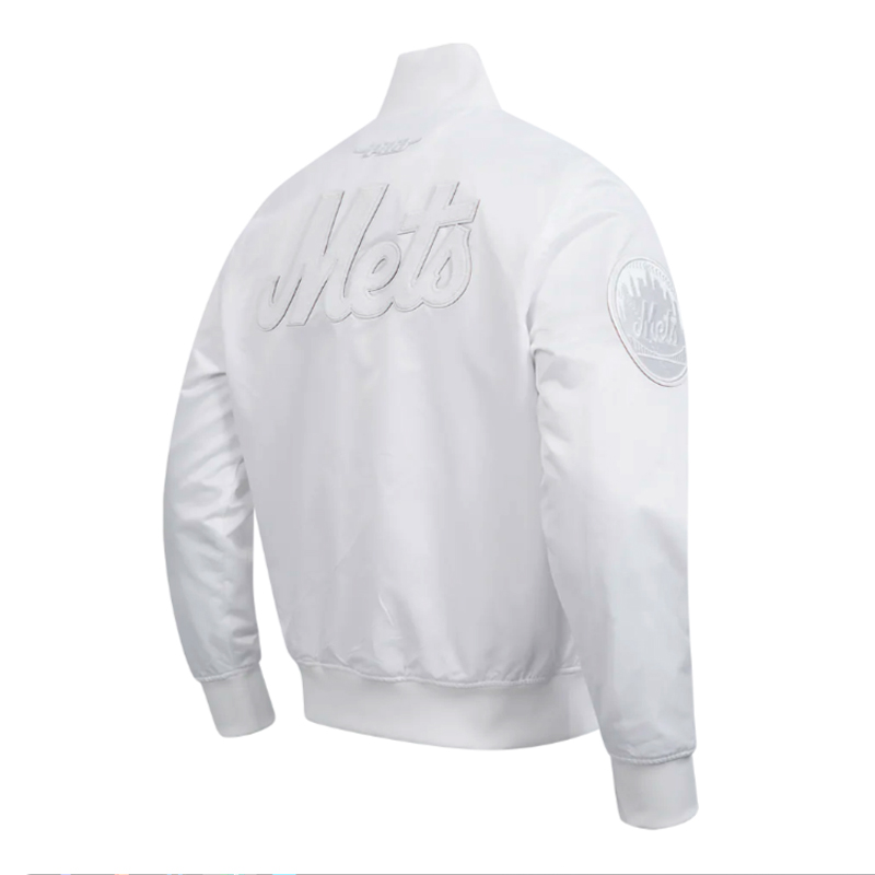 NY Mets White Out Satin Jacket - Image 4