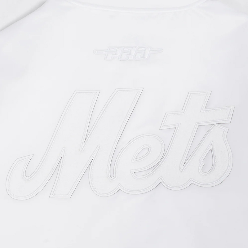 NY Mets White Out Satin Jacket - Image 9