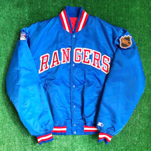 90's NY Rangers Blue Bomber Jacket