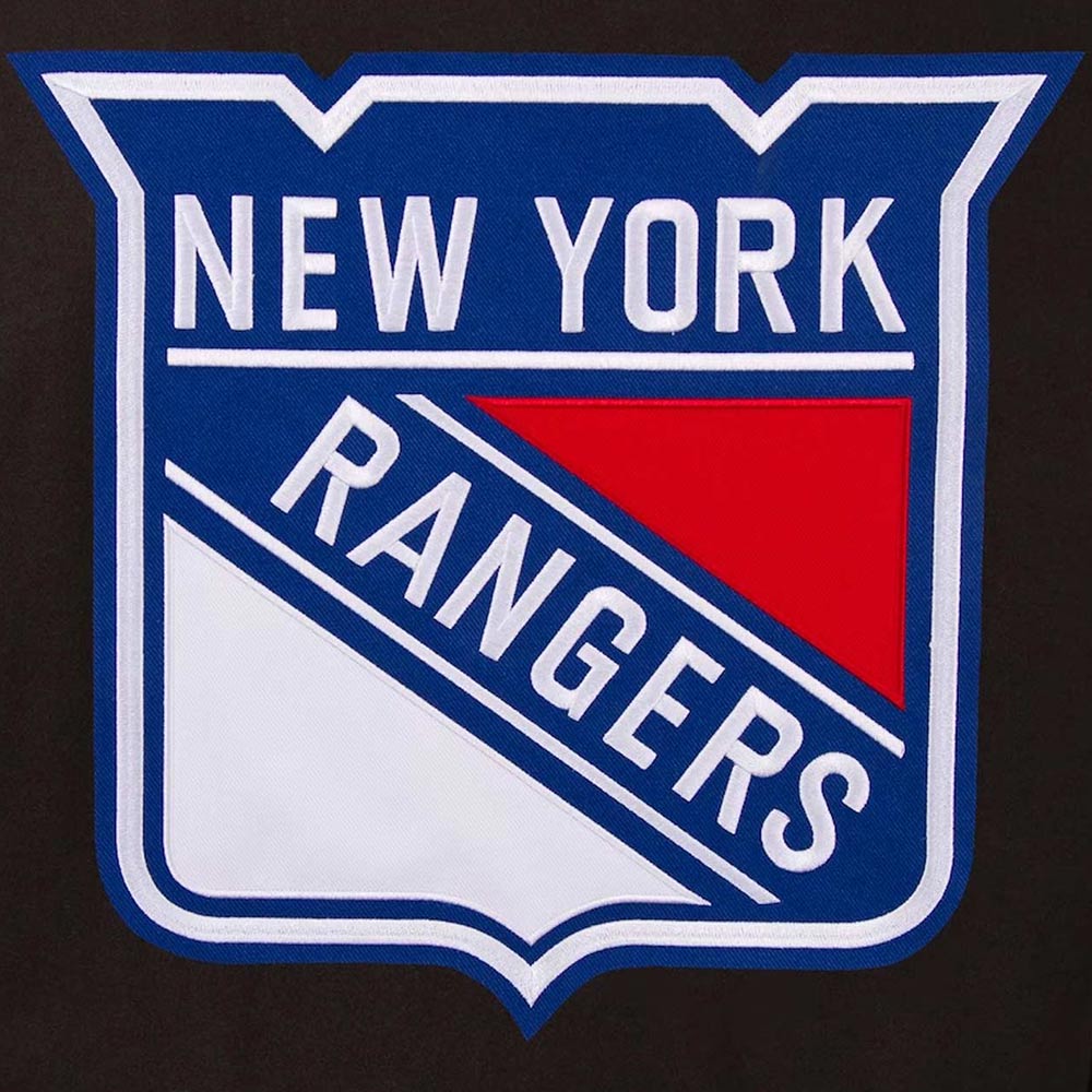 Charcoal/Black NY Rangers Two Hit Varsity Jacket - Image 5