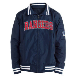 NY Rangers New Era Satin Navy Blue Jacket