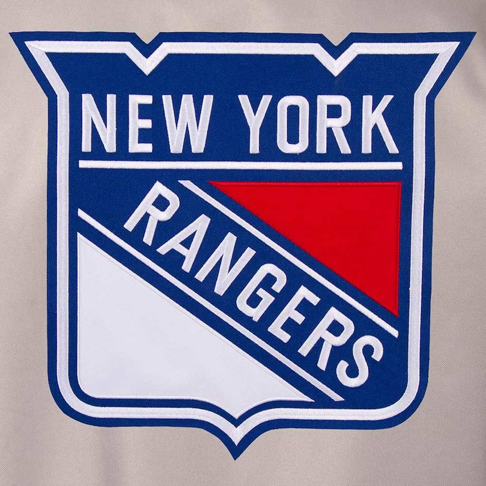 NY Rangers Two Hit Poly-Twill Gray and Blue Jacket - Image 3