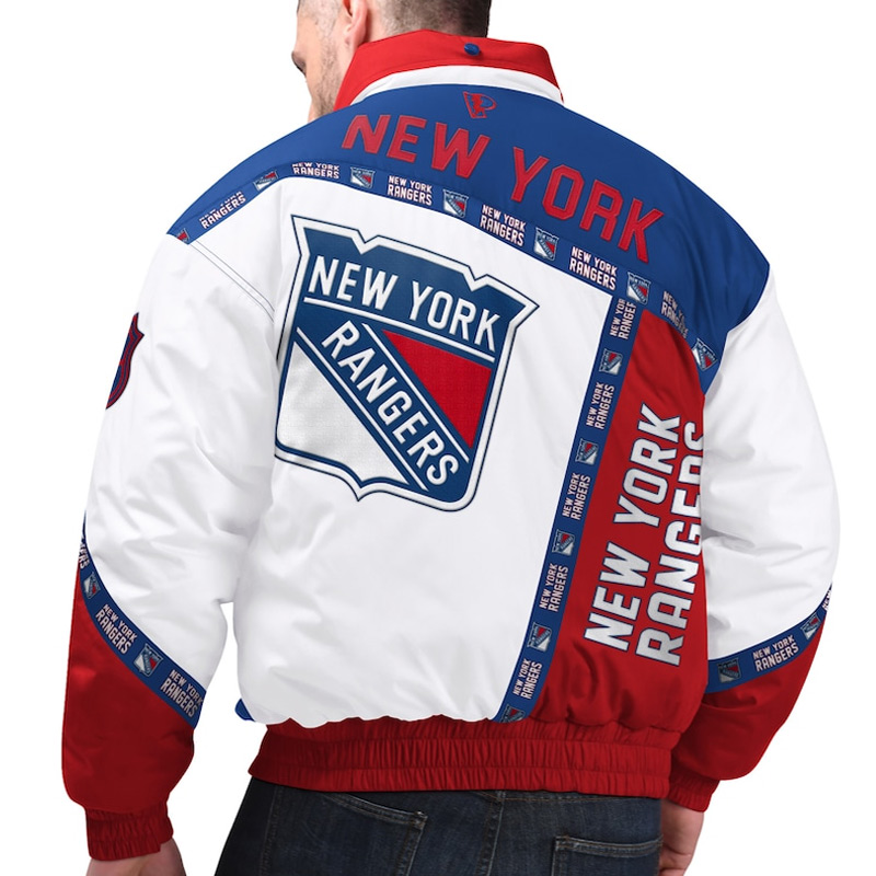 NY Rangers Pro Player Tape Full-Zip Hoodie Jacket - Image 2