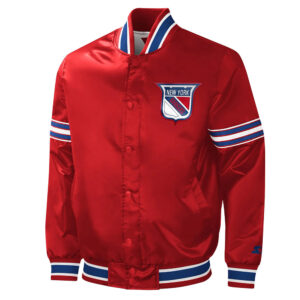 NY Rangers Slider Red Satin Jacket