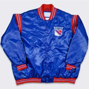 NY Rangers Teddy Royal Varsity Satin Jacket