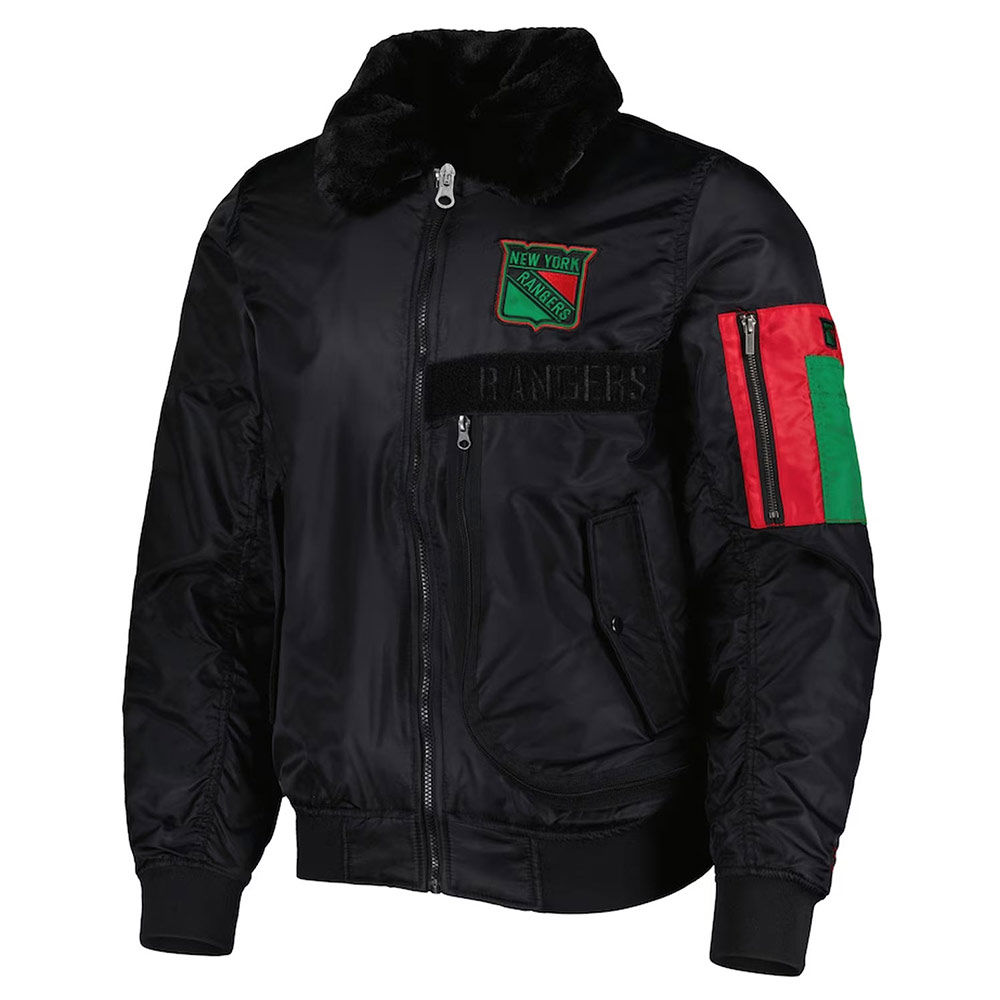 New York Rangers Ty Mopkins Black Jacket