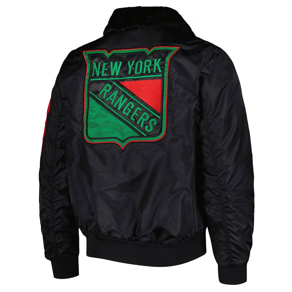 New York Rangers Ty Mopkins Black Jacket - Image 2