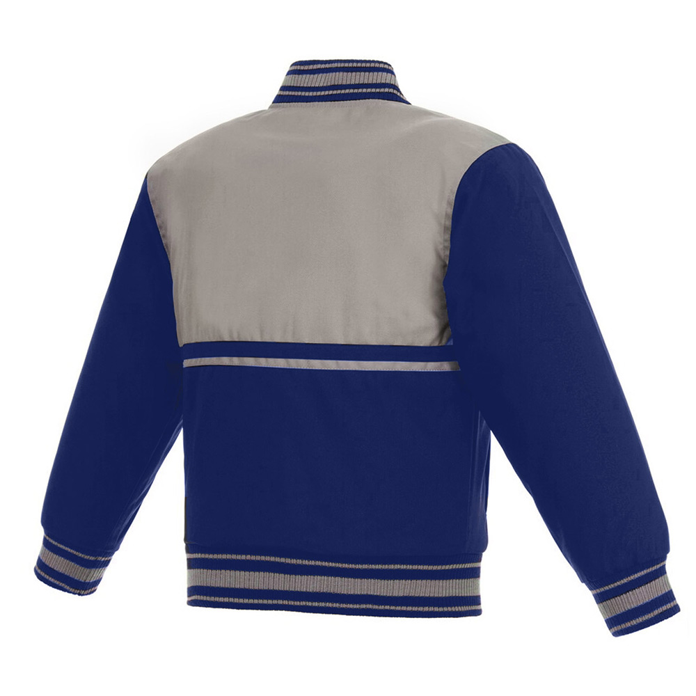 Royal and Gray NY Rangers Youth Poly-Twill Jacket - Image 2