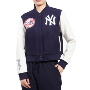 New York Yankees Classic Navy and White Varsity Jacket