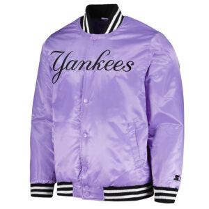 NY Yankees Cross Bronx Fashion Purple Jacket
