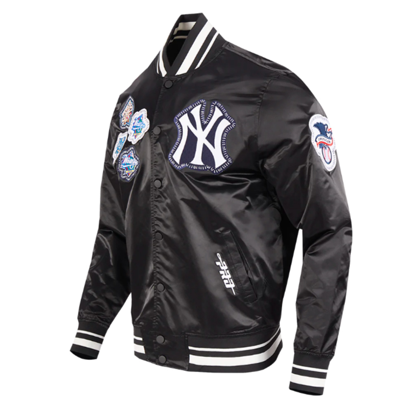 NY Yankees Diy Pick Stitch Classic Rib Satin Jacket - Image 3