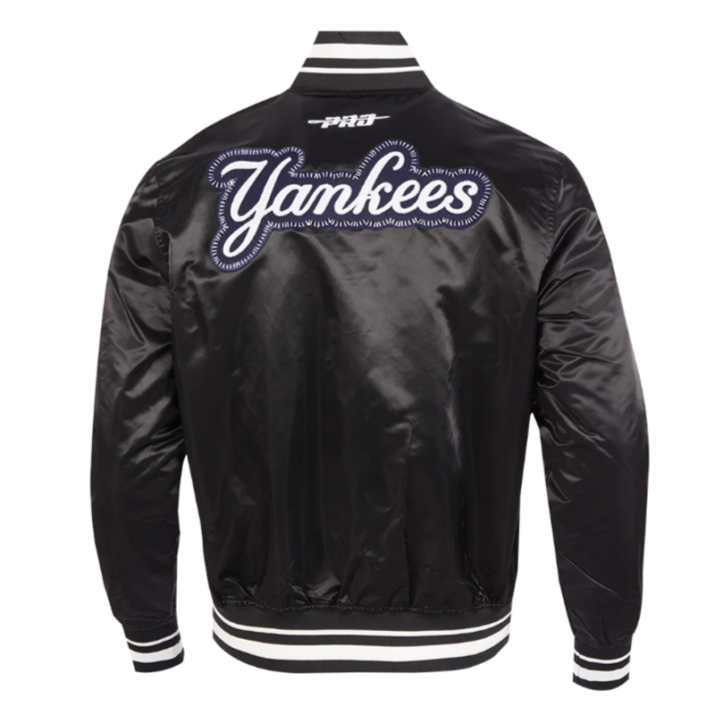 NY Yankees Diy Pick Stitch Classic Rib Satin Jacket - Image 2