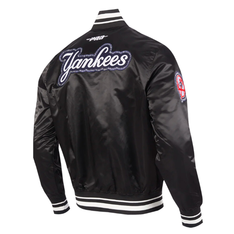 NY Yankees Diy Pick Stitch Classic Rib Satin Jacket - Image 4