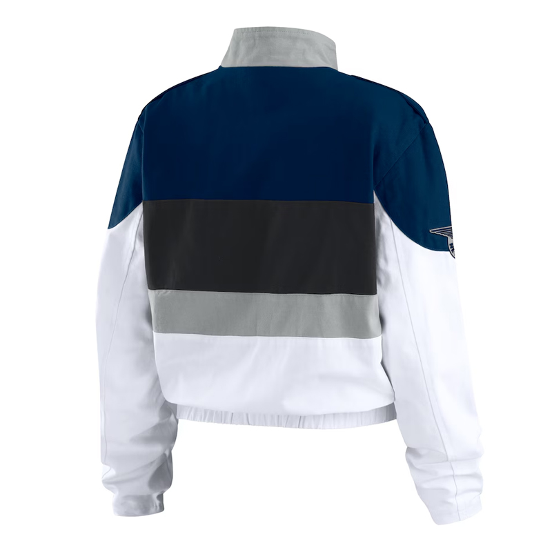 NY Yankees Racing Navy/White Full-Zip Jacket - Image 2