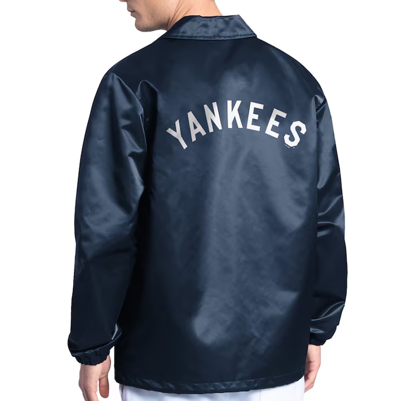 NY Yankees Point Man Coaches Navy Jacket - Image 2