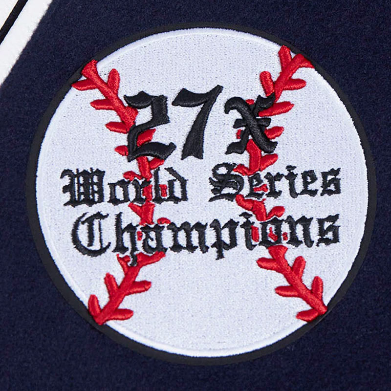 NY Yankees Prep Varsity Wool/Leather Jacket - Image 7