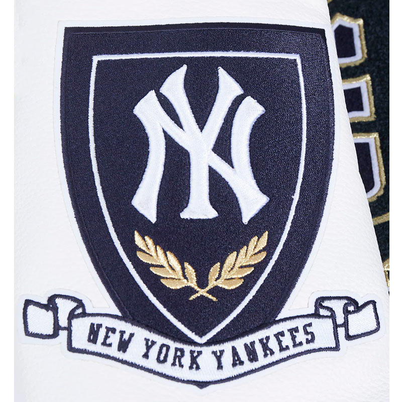 NY Yankees Prep Varsity Wool/Leather Jacket - Image 8