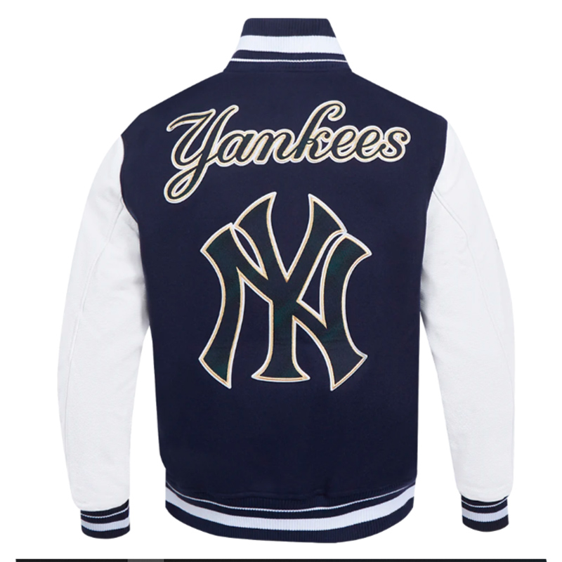 NY Yankees Prep Varsity Wool/Leather Jacket - Image 2