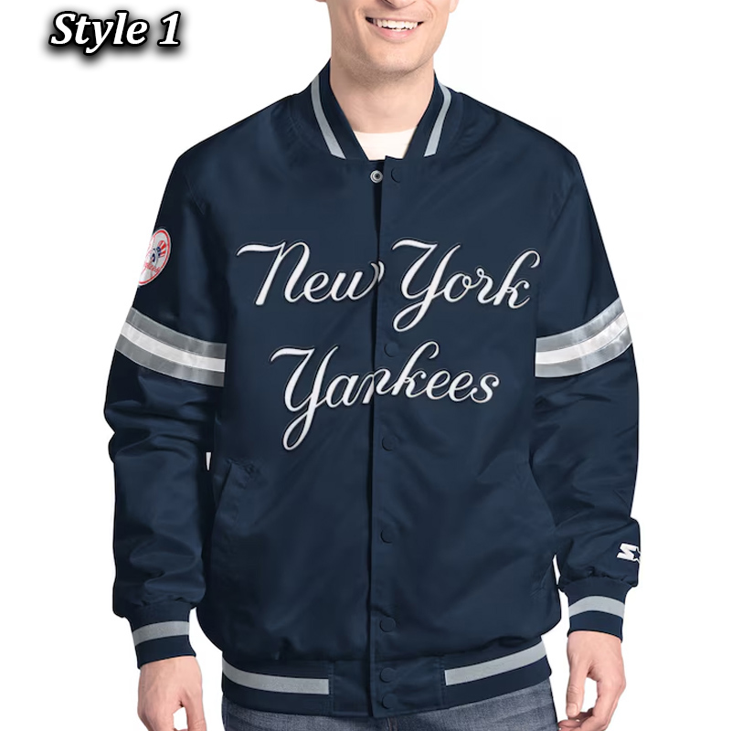 NY Yankees Scout Varsity Satin Jacket