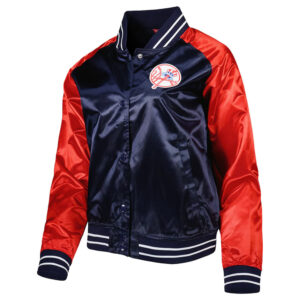 Team 2.0 NY Yankees Navy Blue/Red Satin Jacket