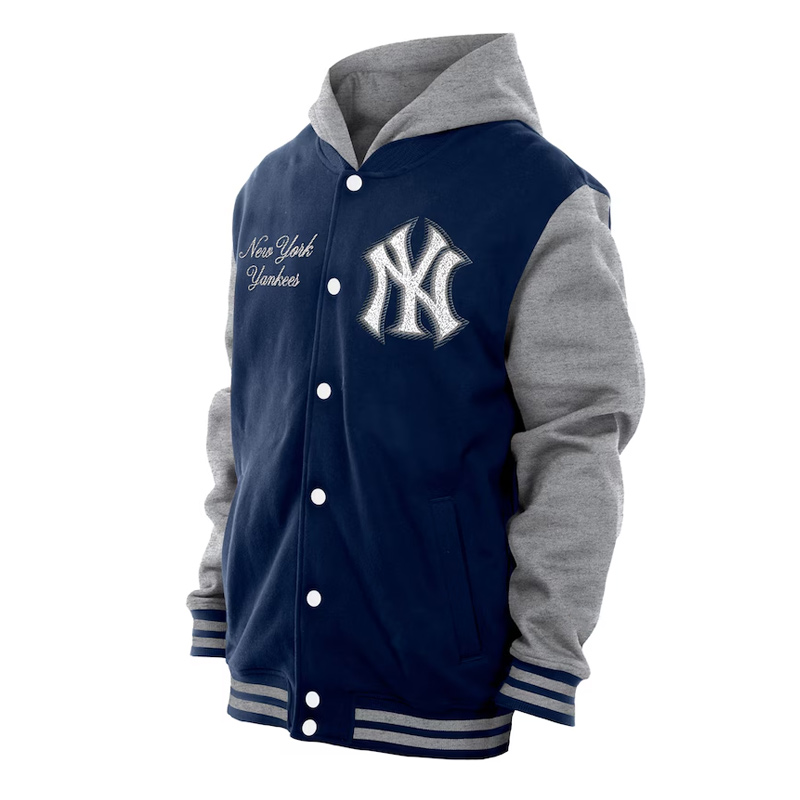 Throwback Prep NY Yankees Navy Hoodie Jacket