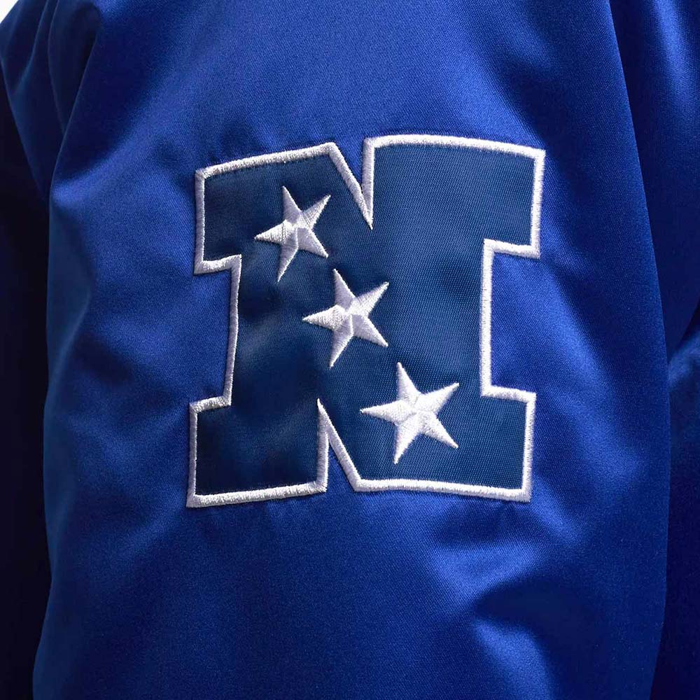 NY Giants Heavyweight Royal Satin Jacket - Image 5