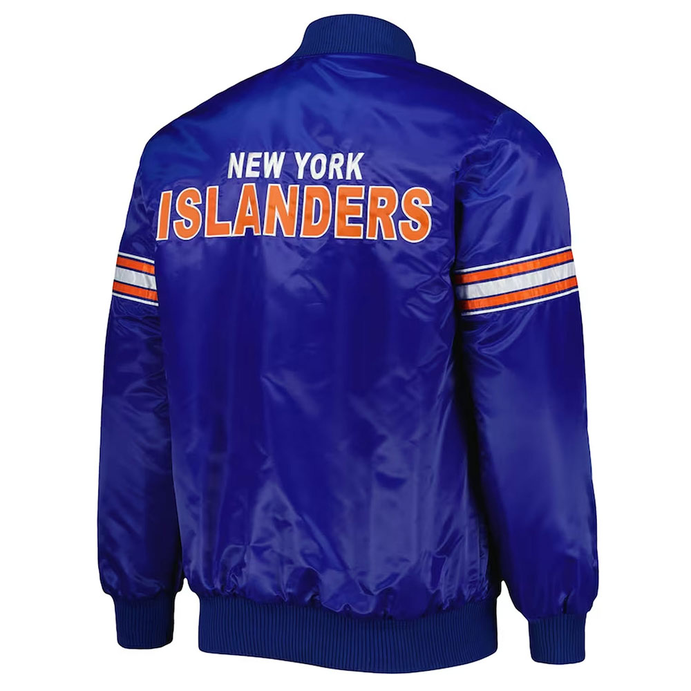 Pick & Roll NY Islanders Royal Satin Jacket - Image 2