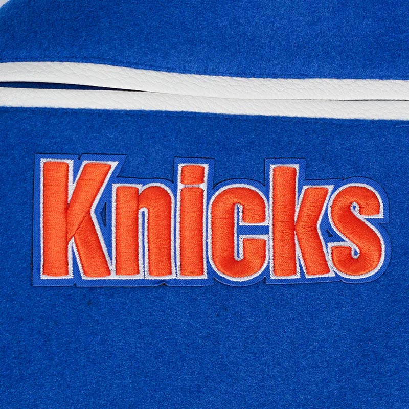 NY Knicks Turn It Up Classic Rib Varsity Jacket - Image 8
