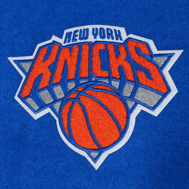 NY Knicks Turn It Up Classic Rib Varsity Jacket - Image 10