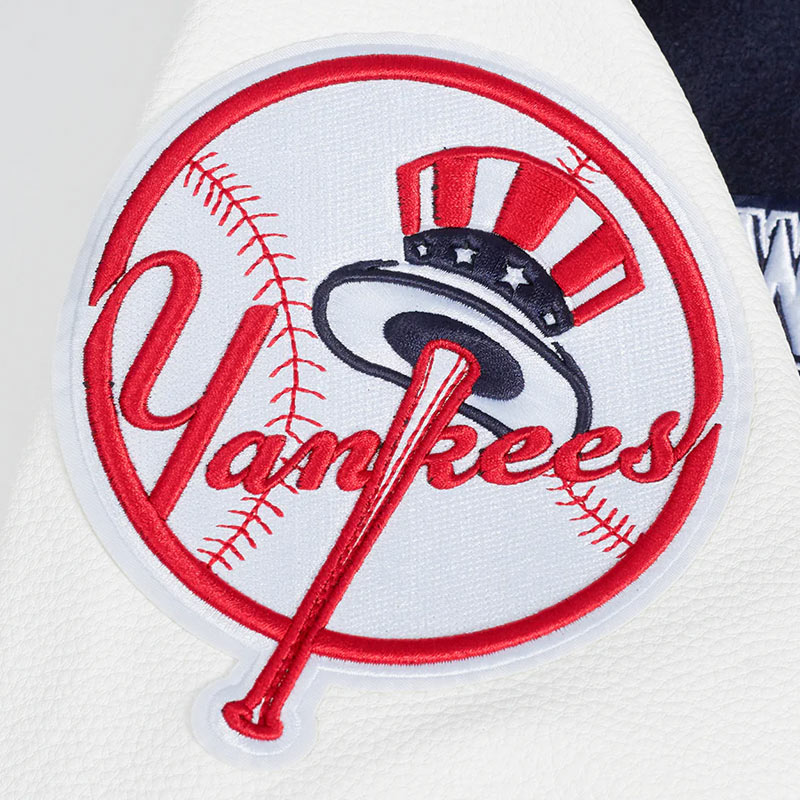 NY Yankees Area Code Classic Rib Varsity Jacket - Image 6