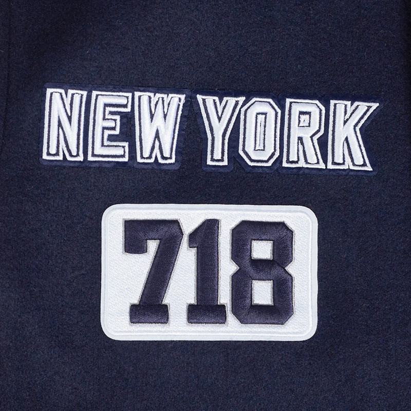NY Yankees Area Code Classic Rib Varsity Jacket - Image 8