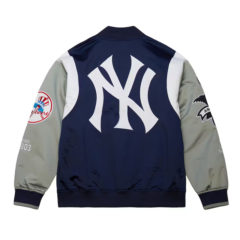 NY Yankees Cooperstown Team Origins Satin Jacket - Image 5